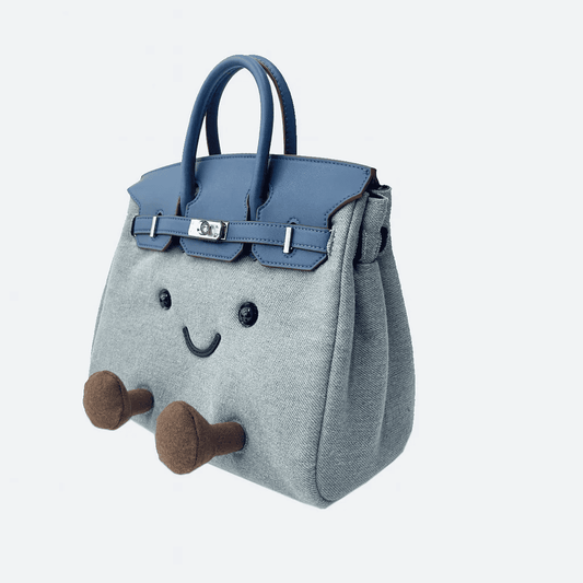 Classic Denim Fluff BK Bag-Medium