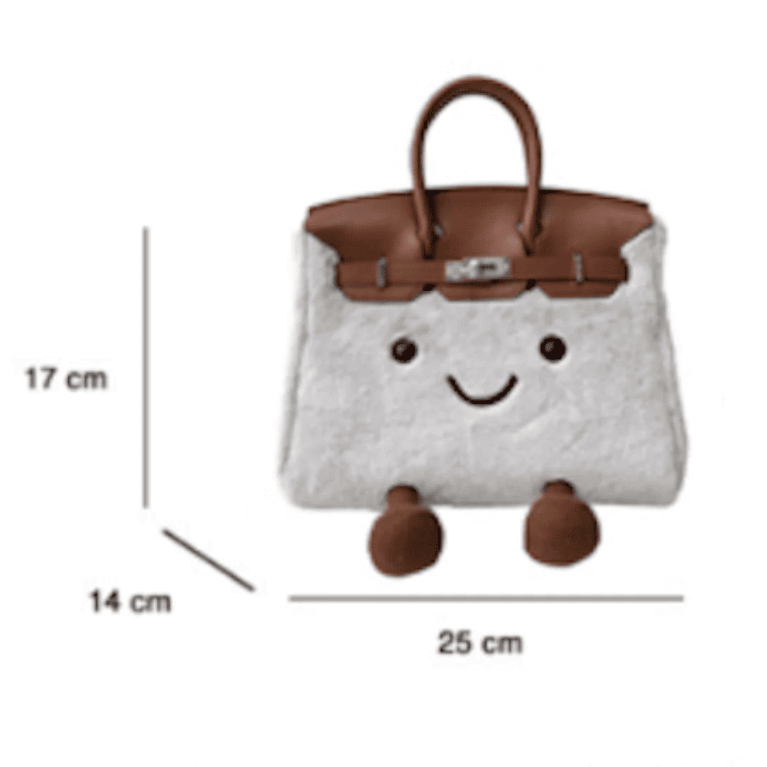 Classic Grey Fluff BK Bag -Medium