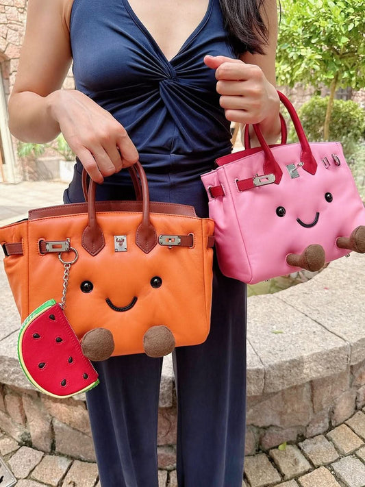 Classic Tangerine Leather BK Bag