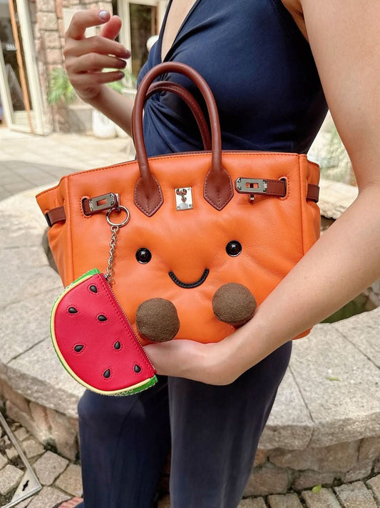 Classic Tangerine Leather BK Bag