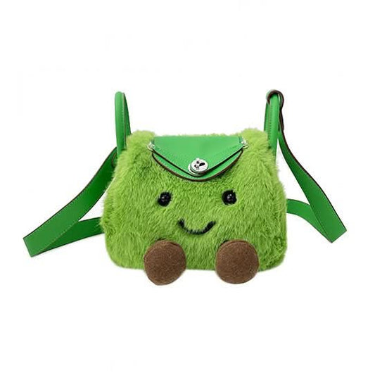 Green Fluff Mini Lindy Bag 7.5-inch