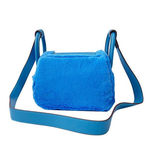 Blue Fluff Mini Lindy Bag 7.5-inch