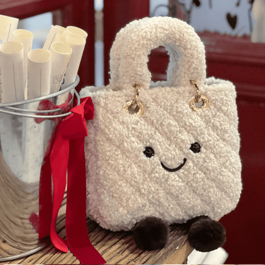 Classic Cream Puff Lady Fleece Bag-Medium