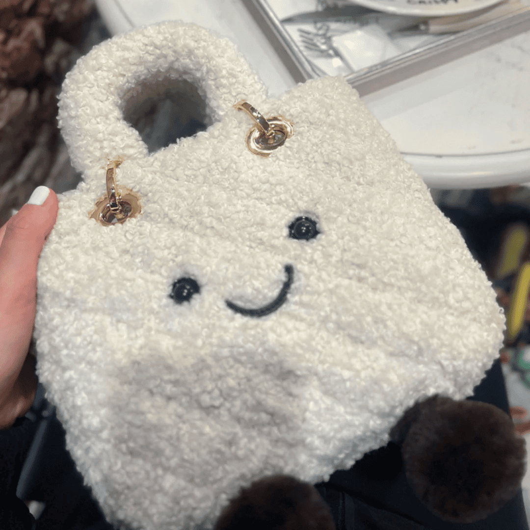 Classic Cream Puff Lady Fleece Bag-Medium