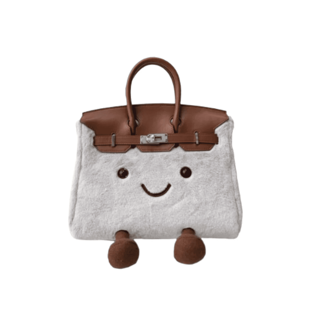 Classic Grey Fluff BK Bag -Medium