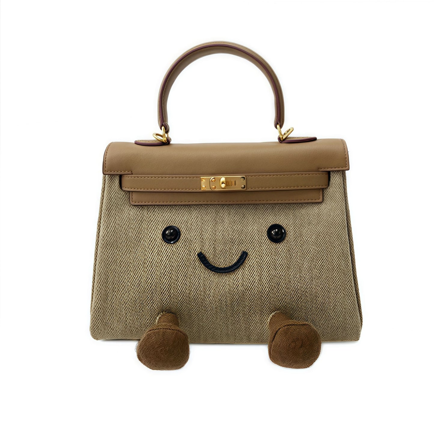 Jellyaora Classic Khaki Denim BK Jelly Bag 9.8-inch