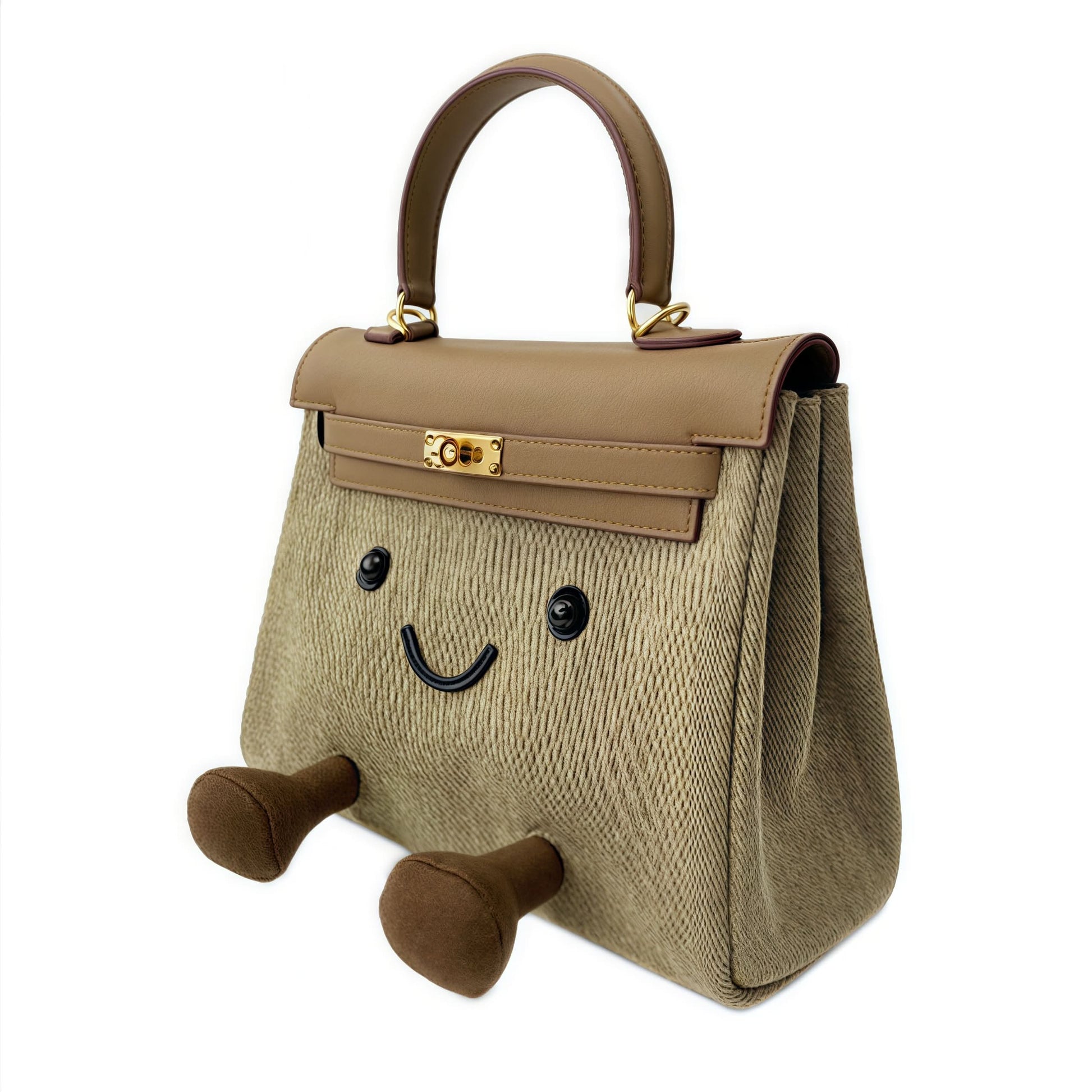 Jellyaora Classic Khaki Denim BK Jelly Bag 9.8-inch