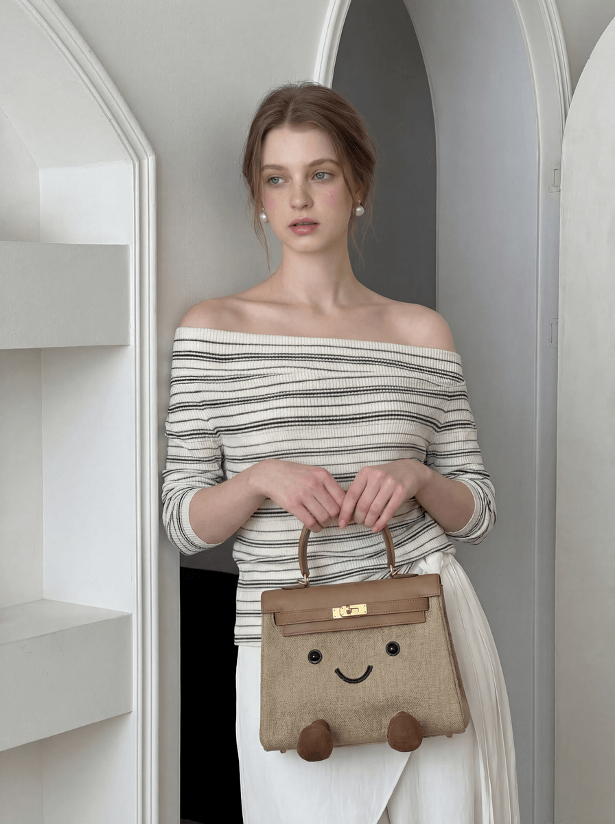 Classic Khaki Denim Kelly Bag