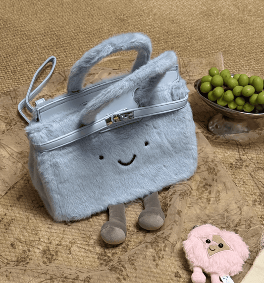 Classic Cloud Blue Fleece BK Bag -Medium